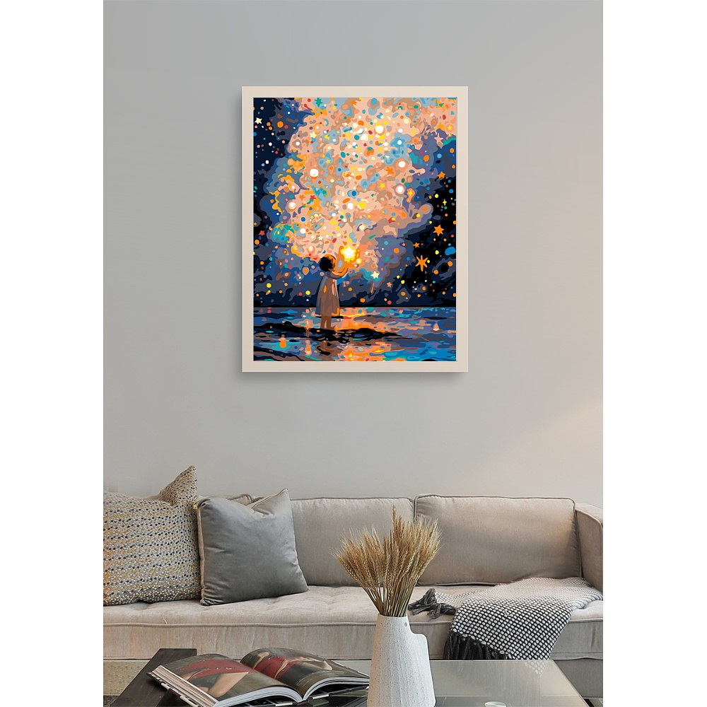 Картина по номерам "Девочка со звёздами" - 3 Картина по номерам "Девочка со звёздами" - 3