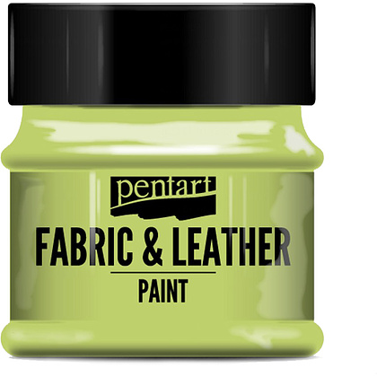 Краска для текстиля "Pentart Fabric & Leather paint", 50 мл, зеленый лайм