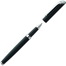 Ручка-роллер "UMA Shadow R", 0.7 мм, черный, серебристый, стерж. синий