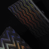 Блокнот "Optical snake", А5, 96 листов, линейка, на резинке, черный голографический - 5