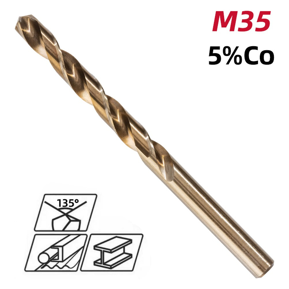 Сверло по металлу Deli RS EDH-MHZ090-E2, 9.0 мм, DIN 338, HSCo 5% - 2 Сверло по металлу Deli RS EDH-MHZ090-E2, 9.0 мм, DIN 338, HSCo 5% - 2