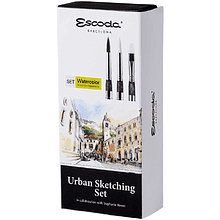 Набор кистей "Escoda. Urban sketching set", 3 шт, складные 