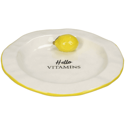 Тарелка фарфоровая "Lemon", 15.4х15.4 см, белый