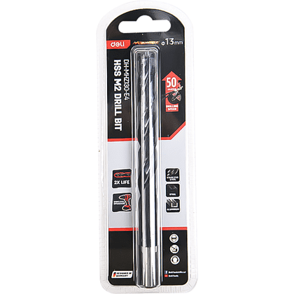 Сверло по металлу Deli RS EDH-MHZ130-E4, 13.0 мм, DIN 338, HSS-TiN - 2 Сверло по металлу Deli RS EDH-MHZ130-E4, 13.0 мм, DIN 338, HSS-TiN - 2