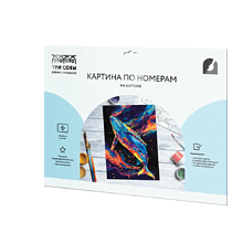 Набор для творчества "Синий кит", 30х40 см, красками по номерам