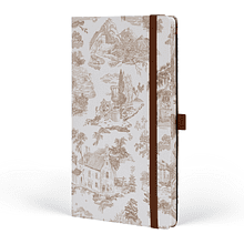 Блокнот "Landscapes walnut", А5, 96 листов, на резинке, коричневый