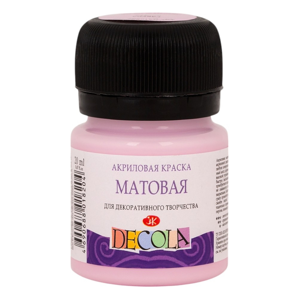 Краска акриловая матовая "Декола", 370 сакура, 20 мл., банка