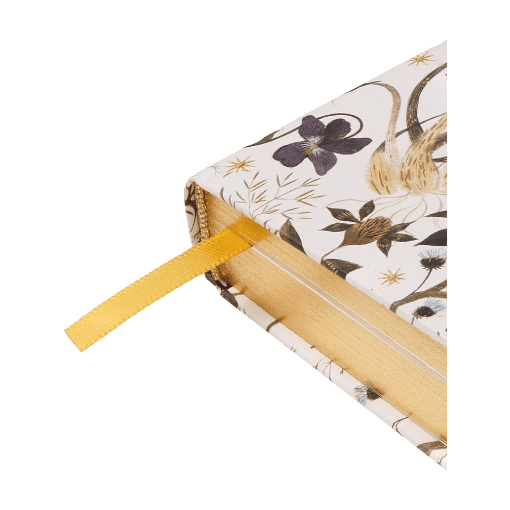 Ежедневник недатированный "Flora. Symmetrical Flora", А7, 416 страниц, белый, золотой - 2