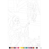 Раскраска по номерам на французском языке "Coloriages mystères Disney - Les Grands Classiques" - 4