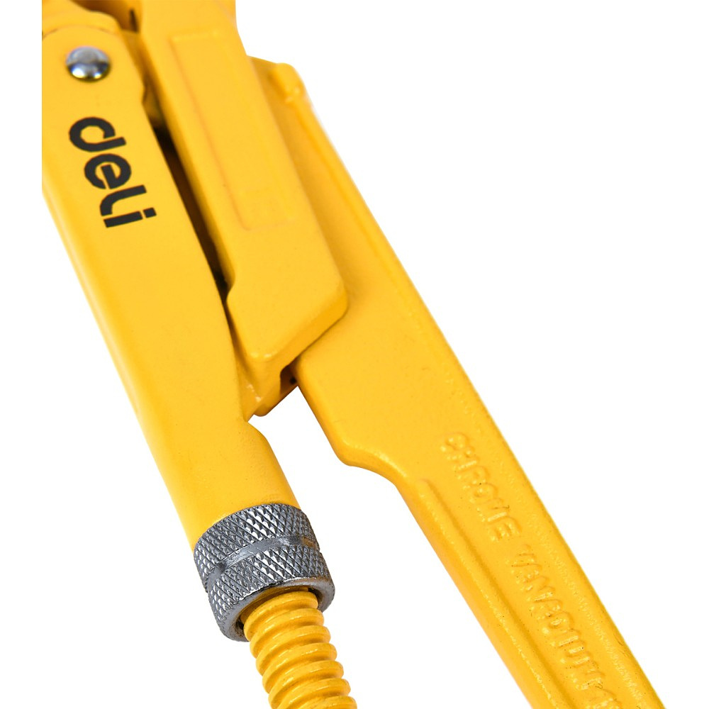 Ключ трубный Deli YS EDL105155 1,5", раскрытие губок, 55 мм, желтый - 4