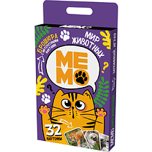 Игра настольная МЕМО "Мир животных" (32 карточки)