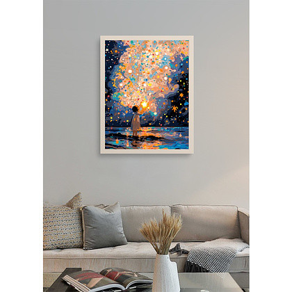 Картина по номерам "Девочка со звёздами" - 3 Картина по номерам "Девочка со звёздами" - 3