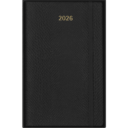 Еженедельник датированный "Precious & ethical mamba large", 130х210 мм, 144 страницы, черный, 2026