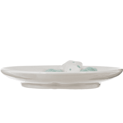 Тарелка керамическая "Белый медведь", 22 см, белый, голубой - 5