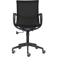 Кресло для персонала "UTFC Йота М-805", пластик, сетка, черный