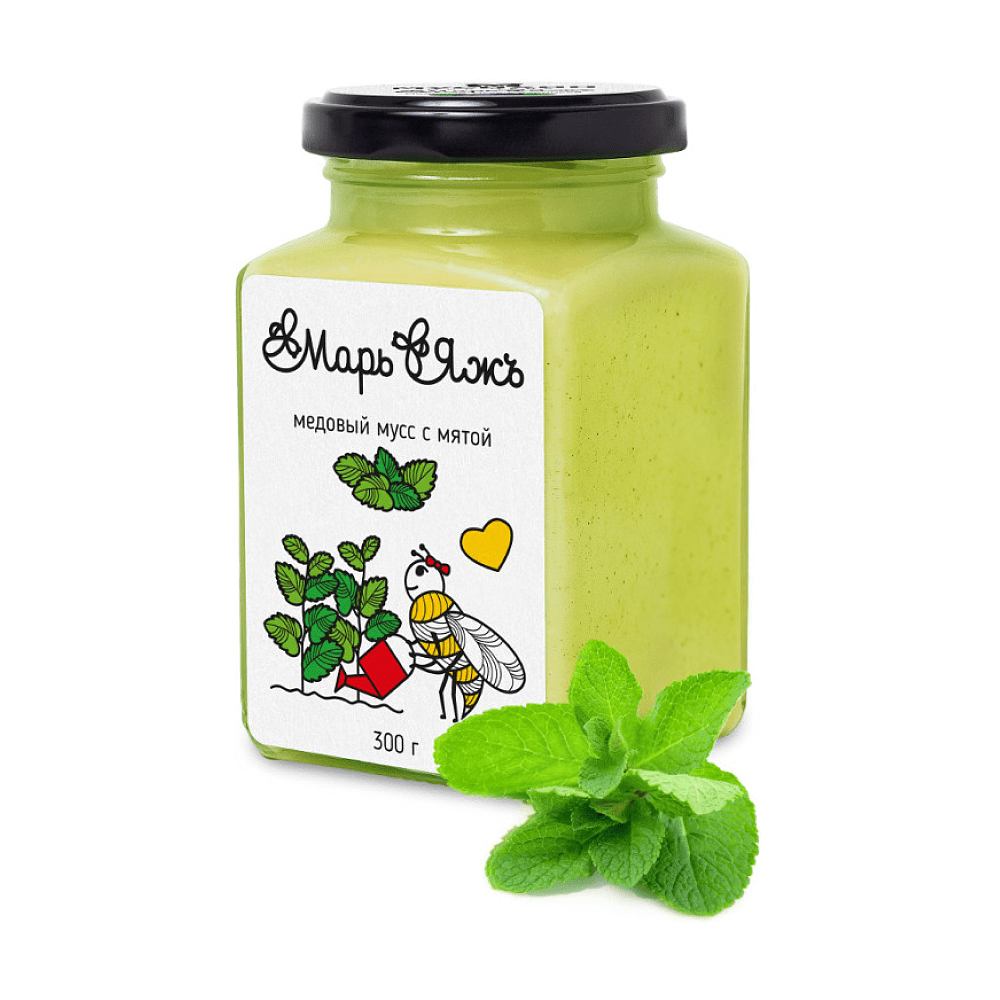 Медовый мусс "МарьЯжъ" с мятой, 300 гр 