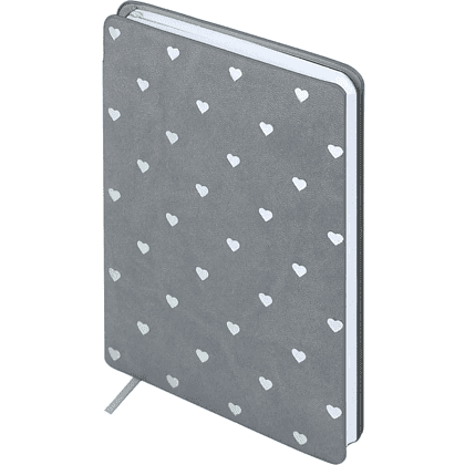 Книга записная "Замша", А6, 96 листов, линейка, серый - 2