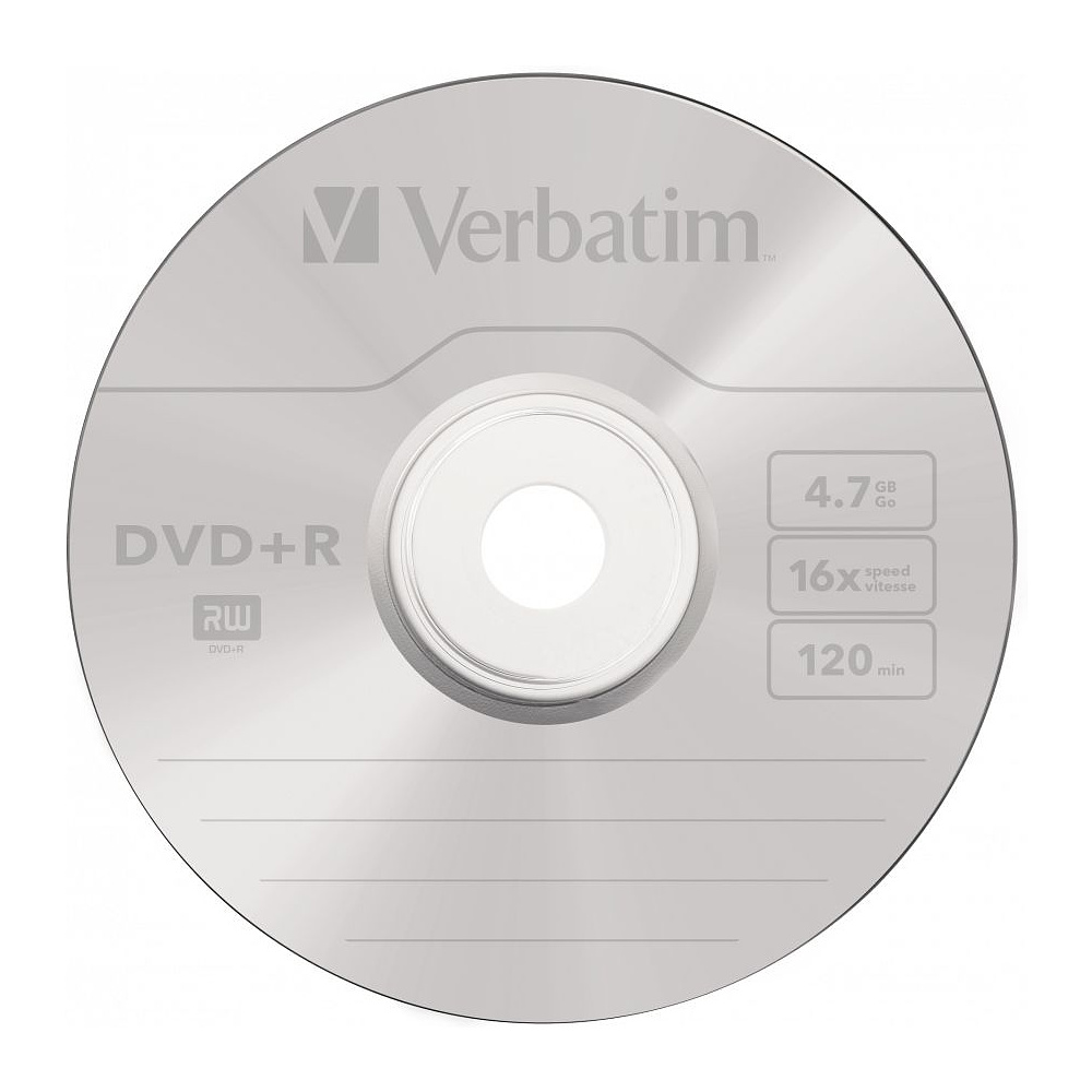 Диск Verbatim на шпинделе, DVD-R, 4.7 гб, круглый бокс, 25 шт - 5