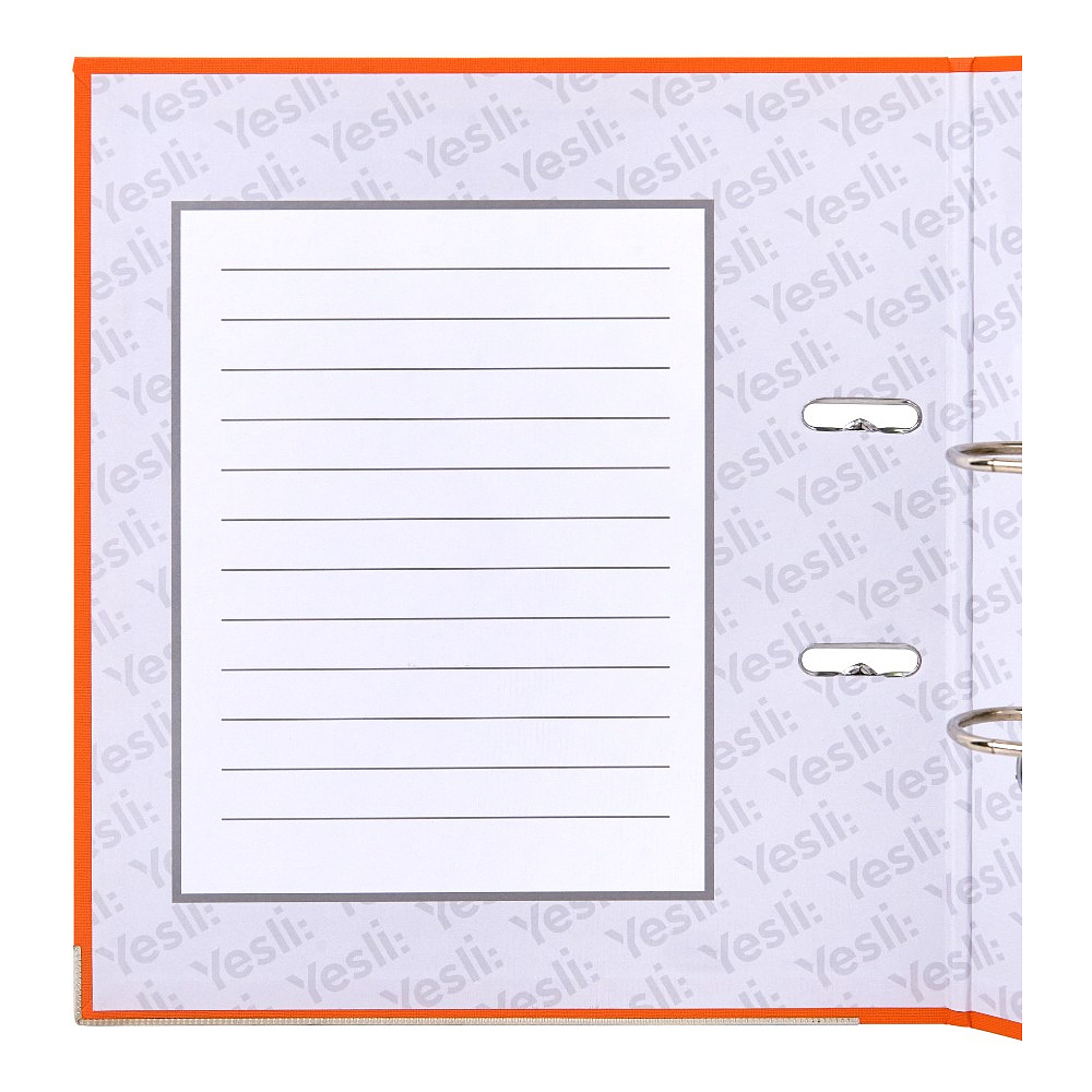 Папка-регистратор "Yesli:", А4, 75 мм, ПВХ Эко, оранжевый - 5