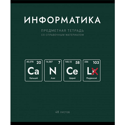 Тетрадь предметная "Нахимичили. Информатика", А5, 48 листов, клетка