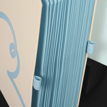 Блокнот "Doodle light blue paper", А5, 96 листов, оранжевый, срез голубой - 6