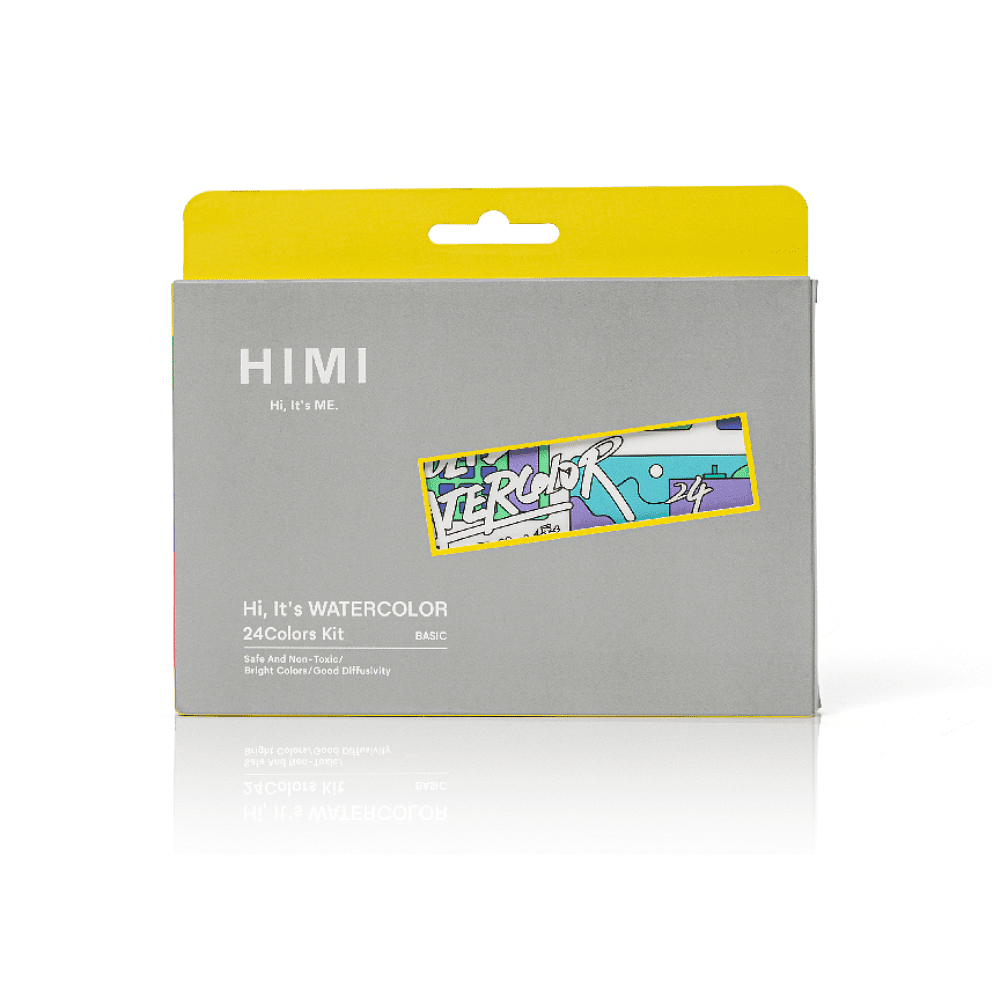 Набор для рисования акварелью "Himi New" (краски 36 цветов, кисть, блок для акварели), белый футляр - 2