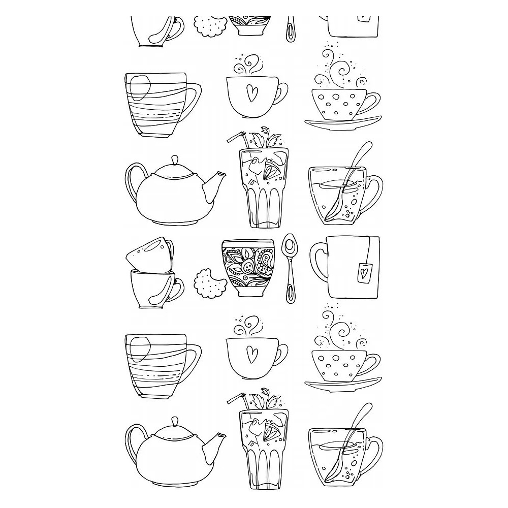 Раскраска "Вкус утра. Чай и кофе" - 9