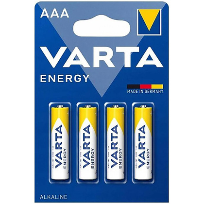 Батарейки алкалиновые "VARTA ENERGY LR03", 4 шт. 