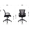 Кресло для персонала Энжел СН-800 "СР TW-01/Е11-К", ткань, сетка, пластик, черный - 6
