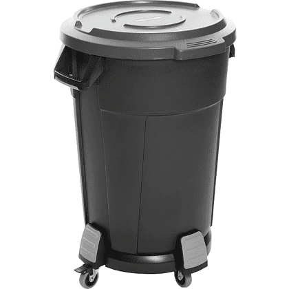 Контейнер пластиковый для мусора VILEDA "Титан", 120л, черный, -50%