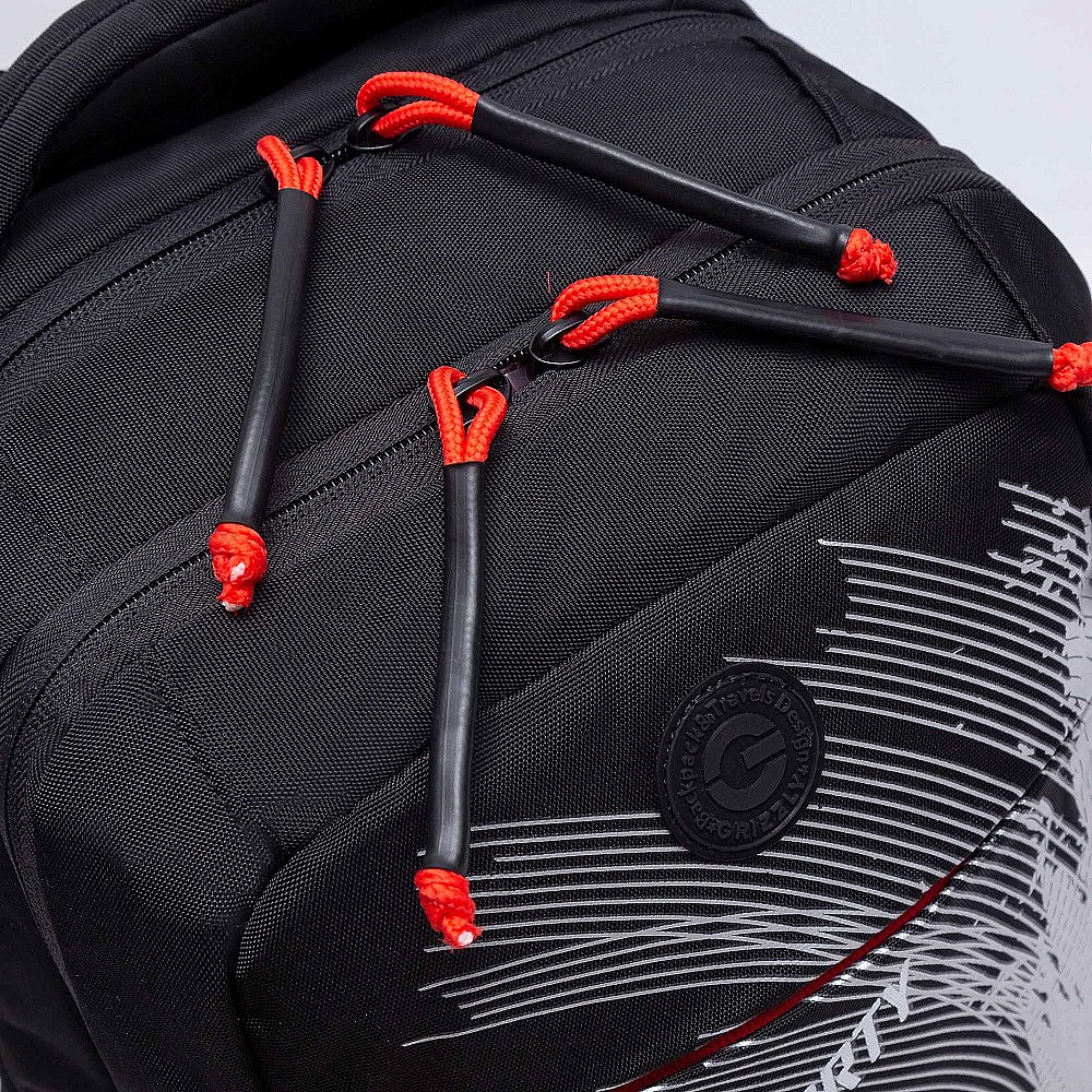 Рюкзак школьный "Sporty", с карманом для ноутбука, черный, красный - 5
