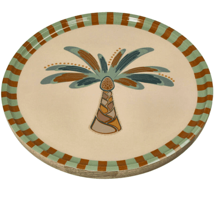 Тарелка деревянная "Palm Tree", 30х30х2.5 см, разноцветный