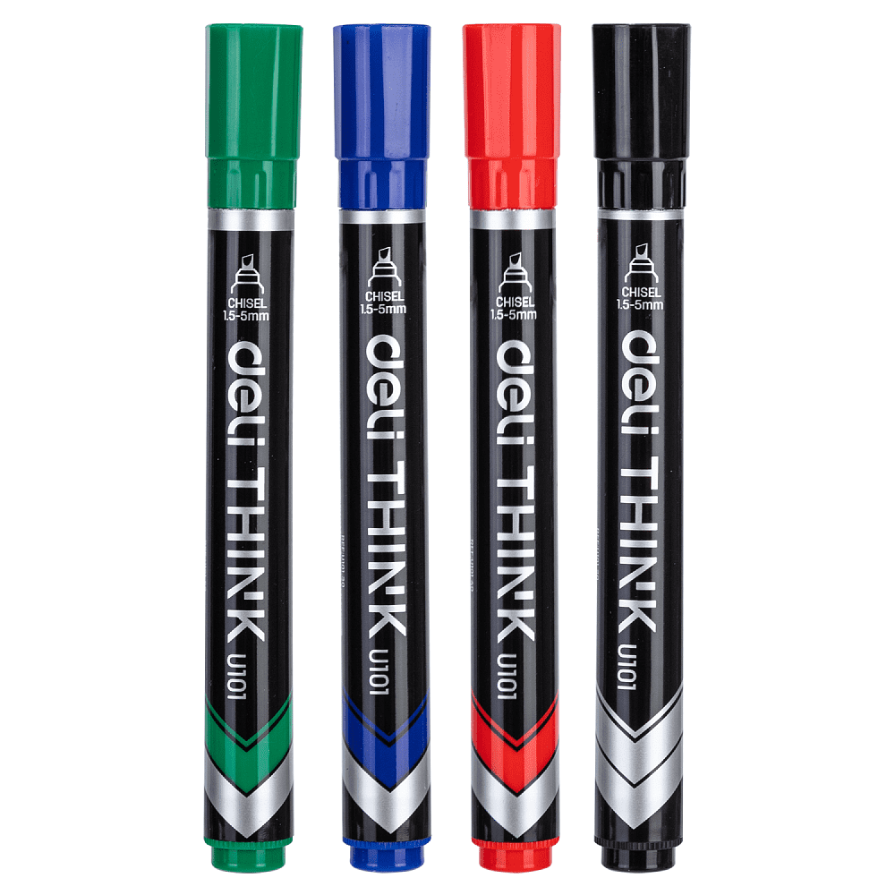 Набор маркеров перманентных "Think", 4 шт, ассорти - 2