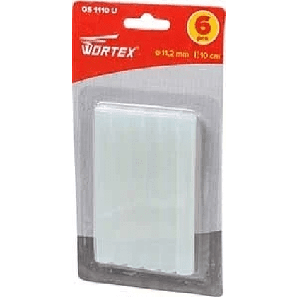Стержни клеевые WORTEX GS1110 U, 11.2х100 мм, 6 шт/упак