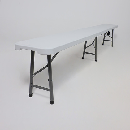 Скамья складная Bench AKS тип 2, 2400х300х430 мм, белый - 5