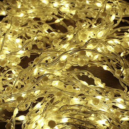 Гирлянда электрическая LED "Занавес. Жемчуг", тепло-белый - 3