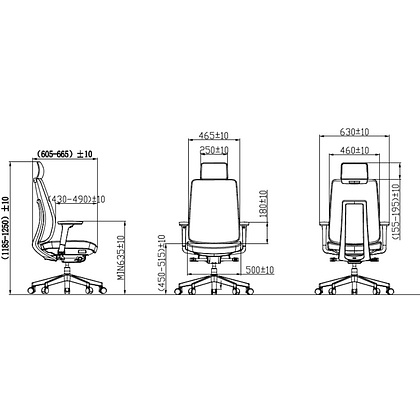 Кресло компьютерное SitZone CH-K55A-BS, ткань, бежевый, пластик, корпус белый - 6