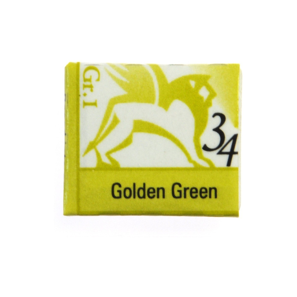 Краски акварельные "Renesans", 34 золотисто-зеленый, кювета