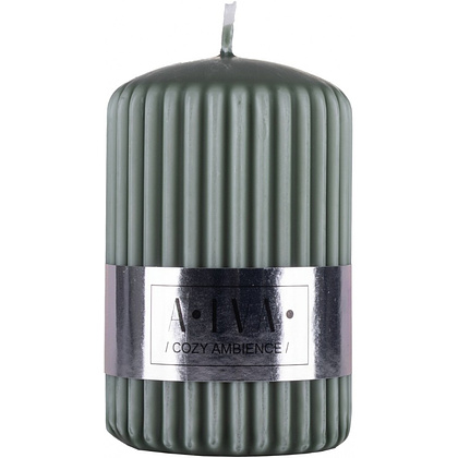 Свеча декоративная "Цилиндр Donau Home Alva", 60х60х90 мм, зеленый
