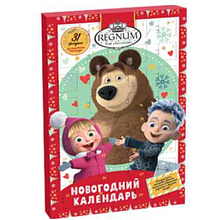 Изделия кондитерские сахаристые "Новогодний календарь. Маша и медведь", 75 гр., со вкусом карамели