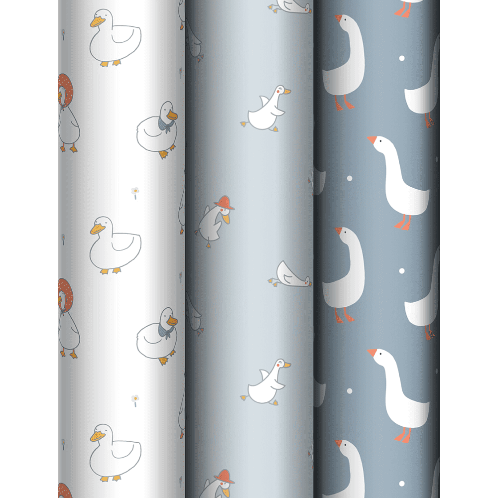 Бумага декоративная в рулоне "Goose set", 1х0.7 м, ассорти