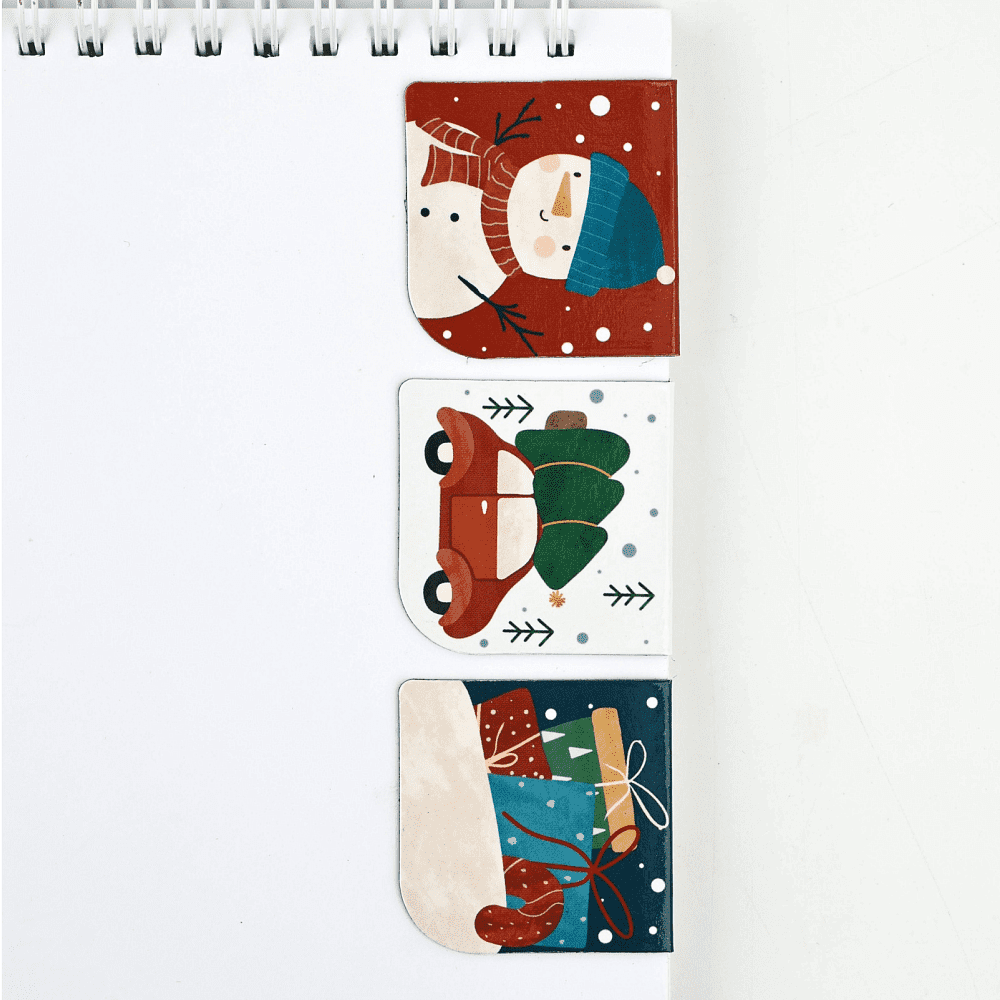 Набор подарочный "Акварель" (блокнот, магнитные закладки 3 шт, ручка) - 8