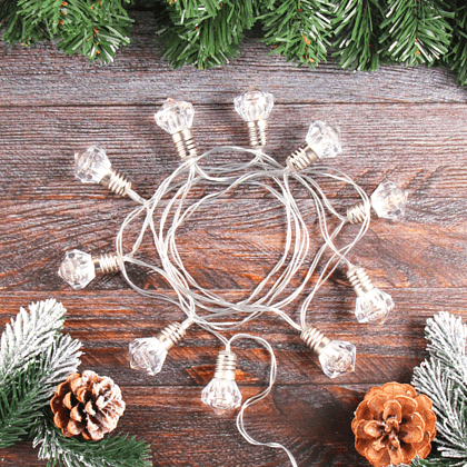 Гирлянда электрическая LED "Нить" с насадками "Фонарик", 2 м, мультиколор - 4