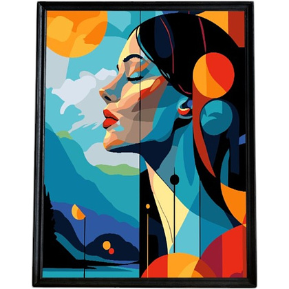 Картина по номерам "Женский портрет абстракция" Картина по номерам "Женский портрет абстракция"