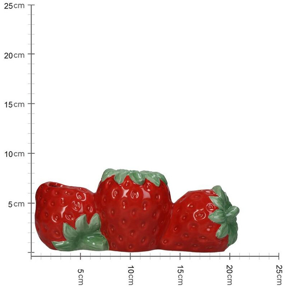 Ваза «Strawberry», фаянс, красный - 5