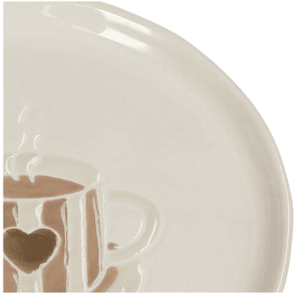 Тарелка керамическая "Coffee", 13.5х13.5 см, бежевый - 2