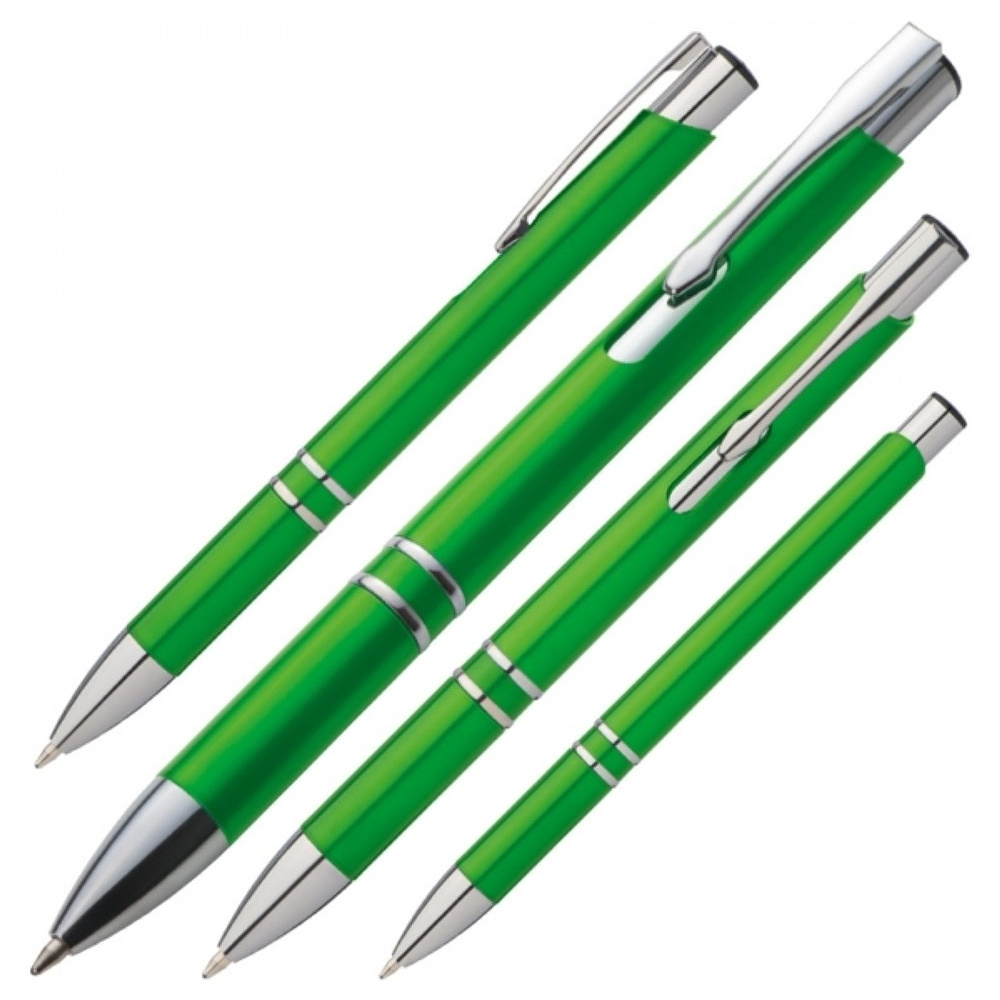 Ручка шариковая автоматическая "Baltimore", 0.7 мм, зеленый, серебристый, стерж. синий - 2