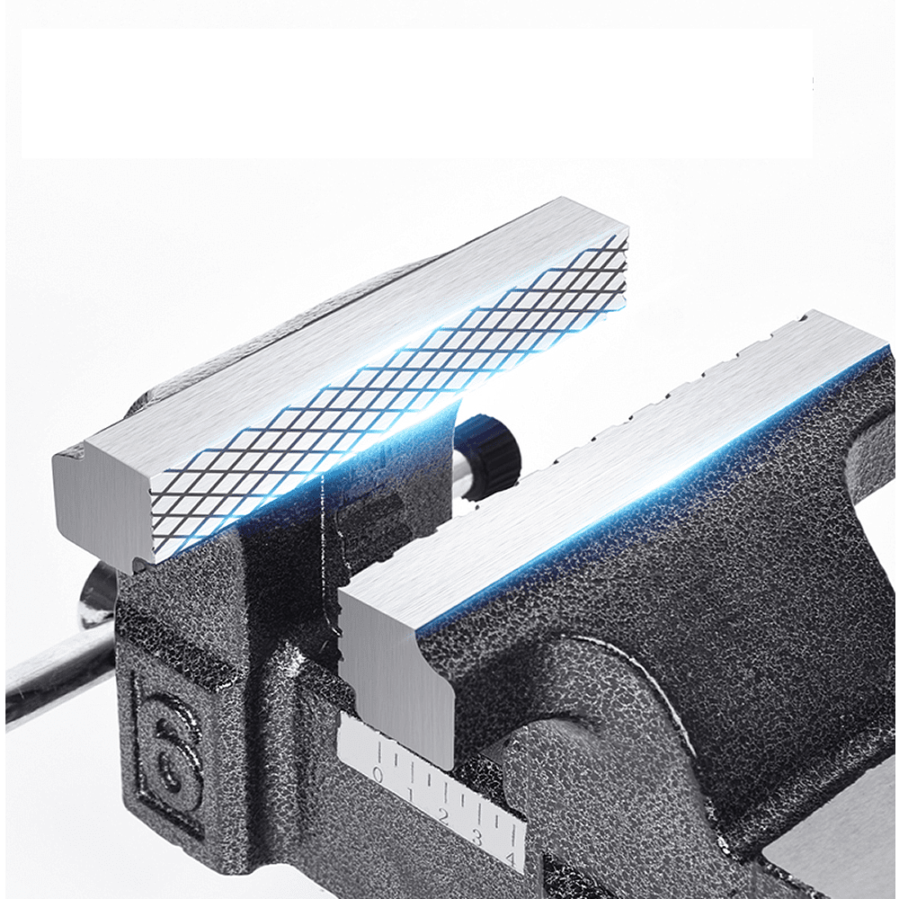 Тиски стальные Deli YS EDL2904Z, поворотные, с наковальней, 4"-100 мм - 5