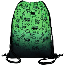 Мешок для обуви CoolPack "Game over gradient green", полиэстер, зеленый