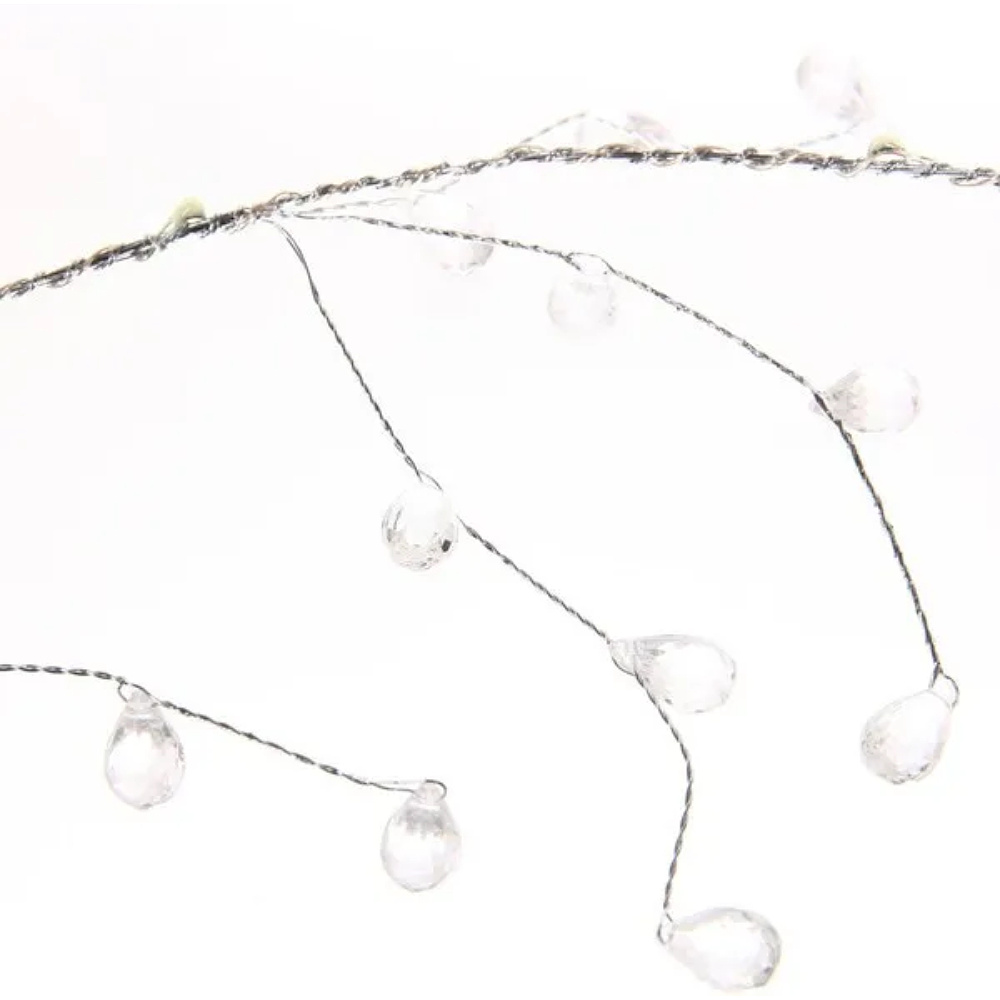 Гирлянда LED "Сверкающие хрусталики", 1,5 м, белый - 4
